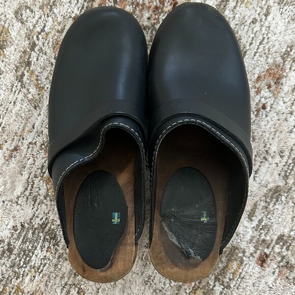 Lotta from Stockholm High Heel Classic Clog in Black with Brown Base (38) - Picture 2 of 6